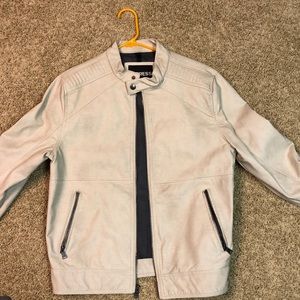 Men’s Express beige faux leather jacket